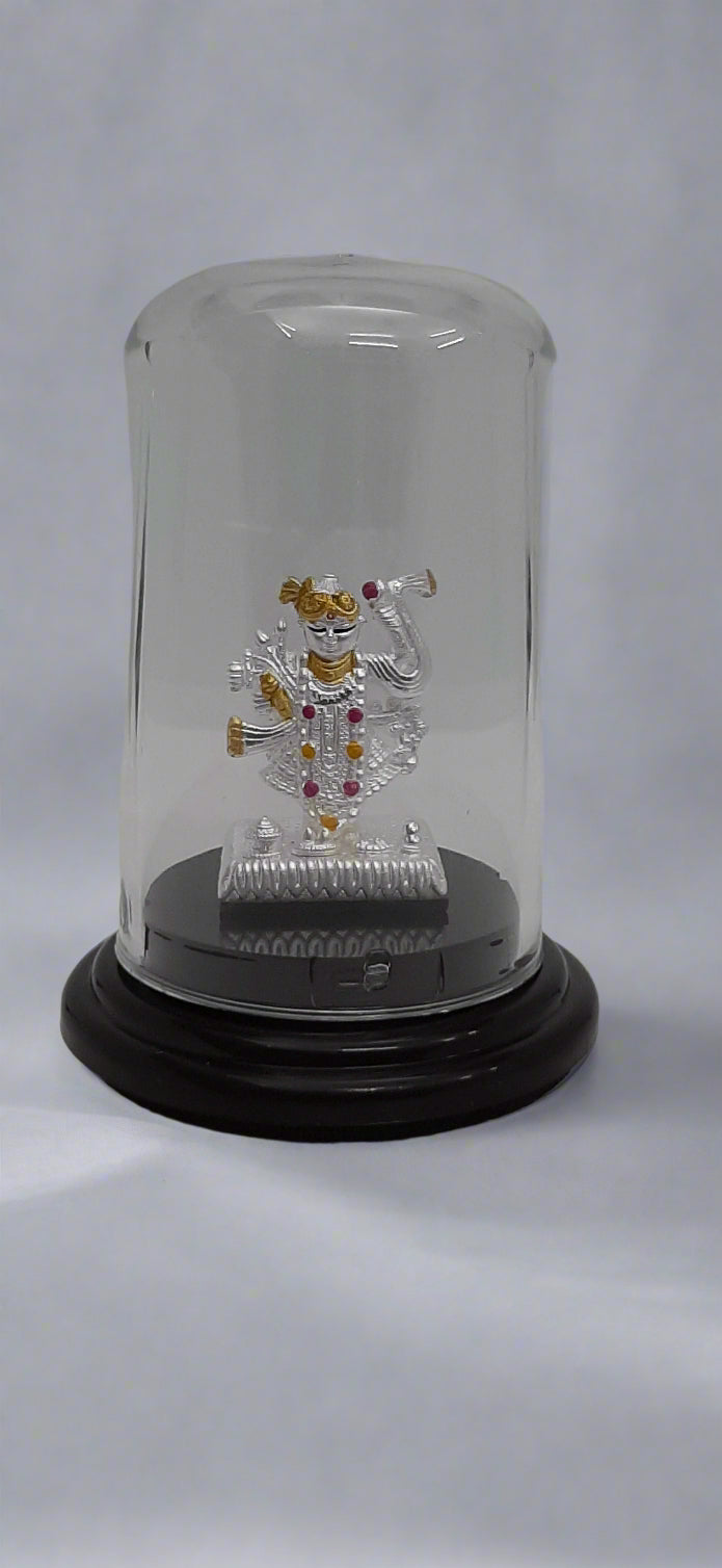 Silver Emerald Shreenath Ji Idol