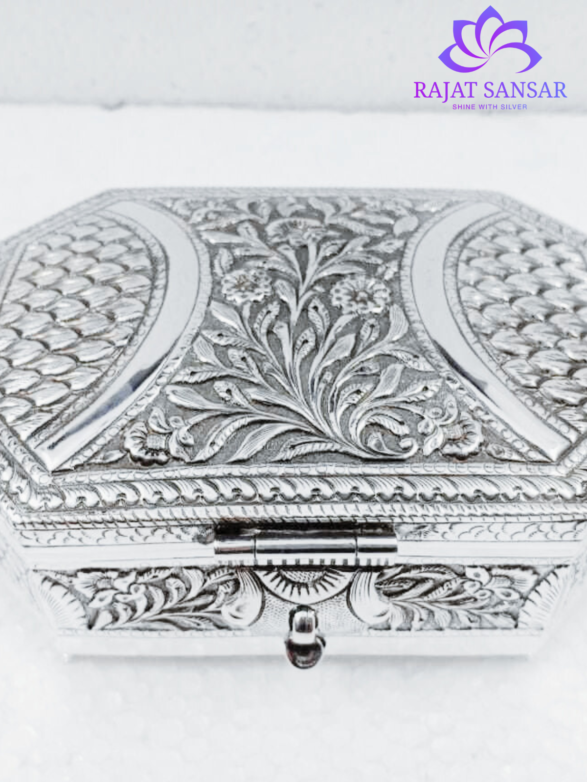 Silver Oxidized Dry Fruit Box- Royal Charm