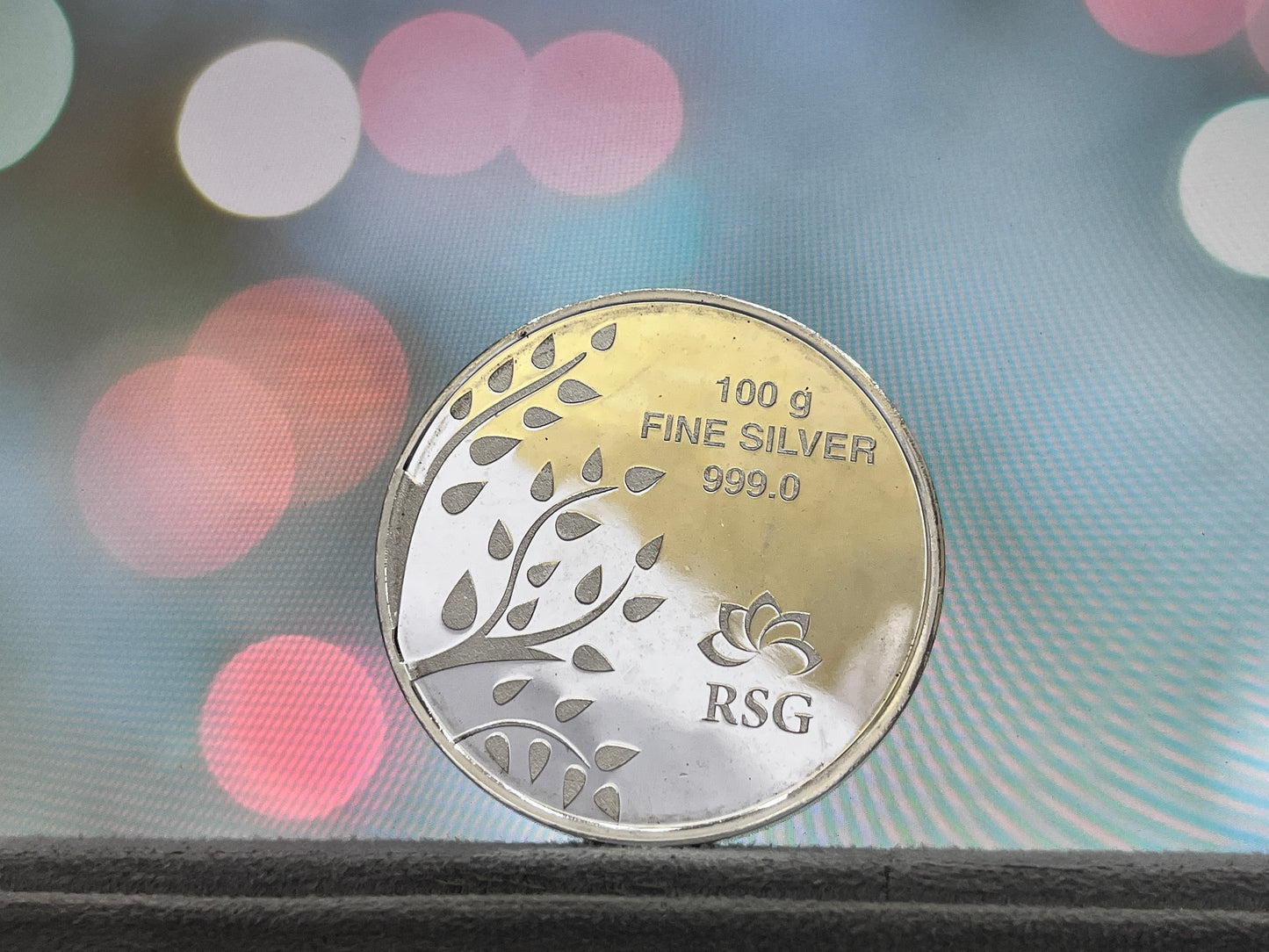 Pure 999 Round Laxmi Ji Ganesh Ji Silver Coin