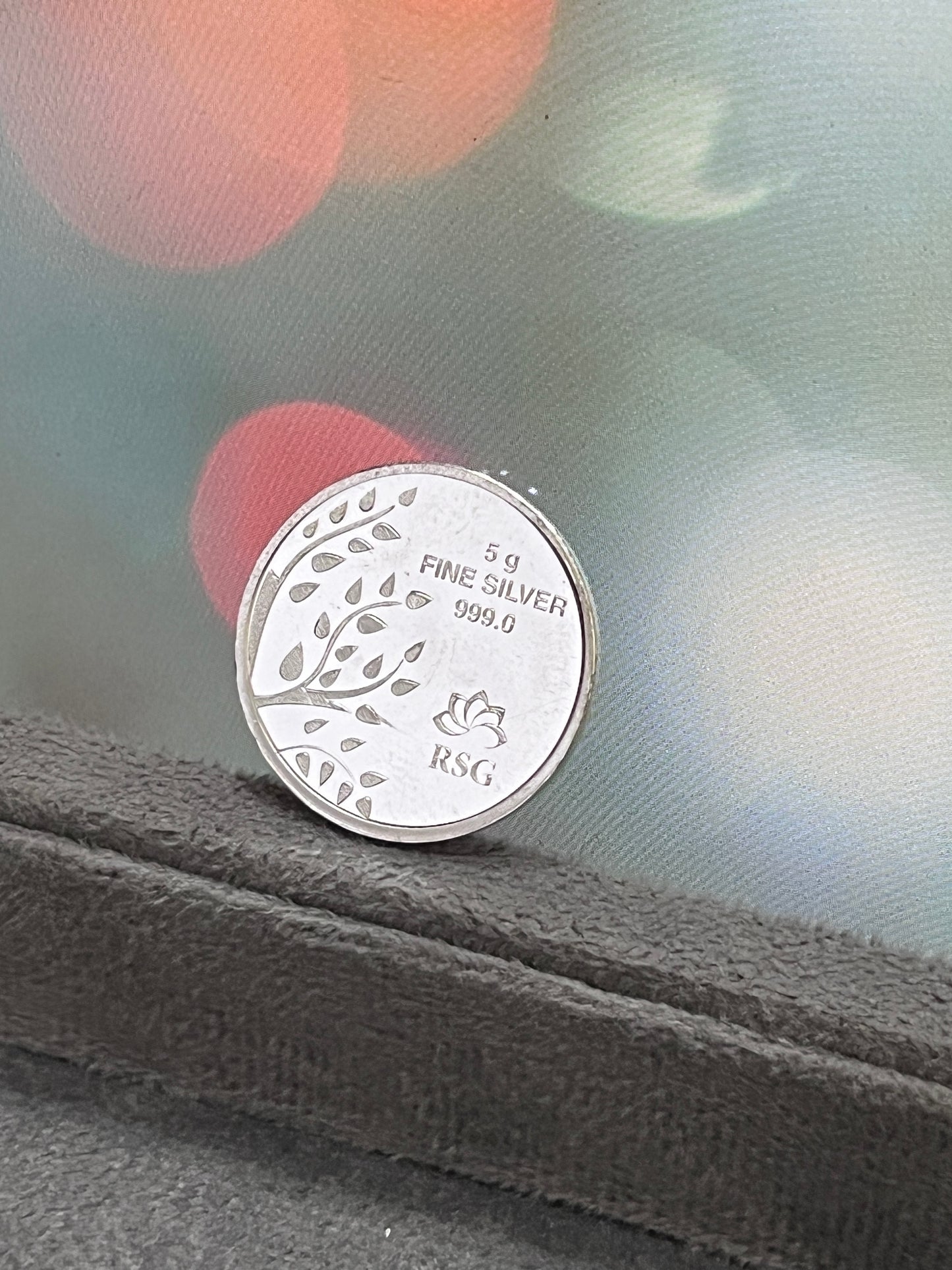 Pure 999 Round Laxmi Ji Ganesh Ji Silver Coin