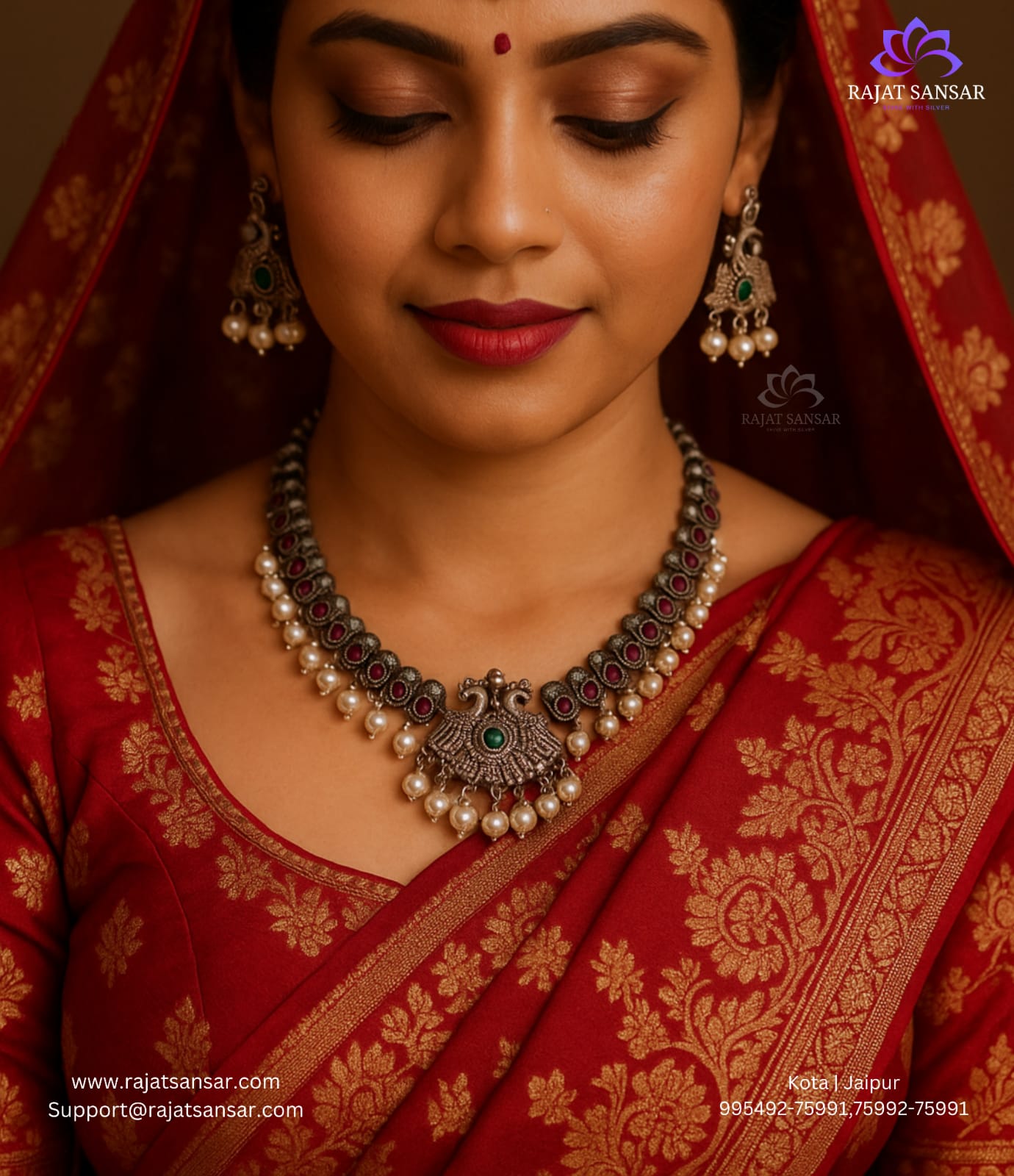 92.5 Silver Temple Jewellery
