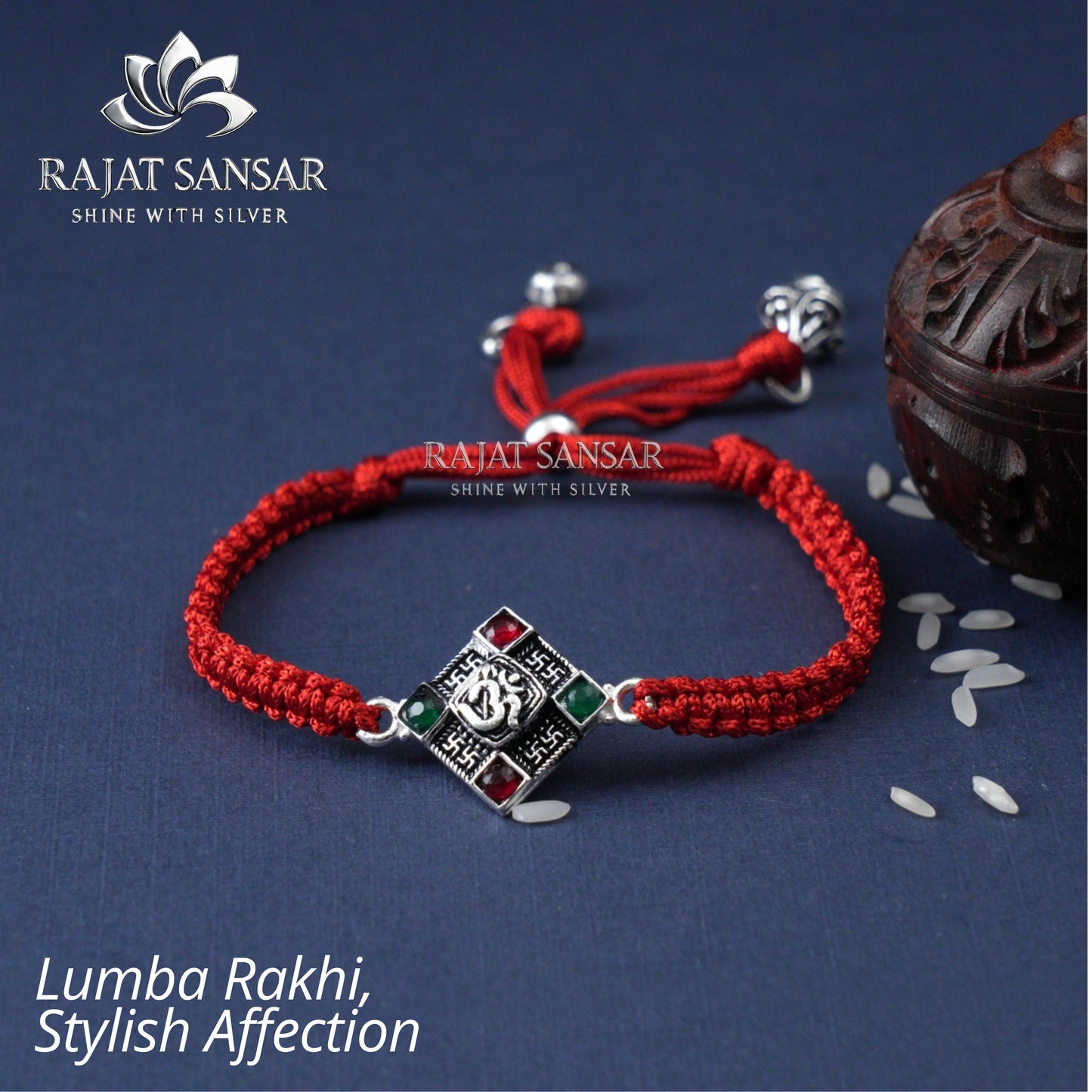 Silver Lumba Rakhi