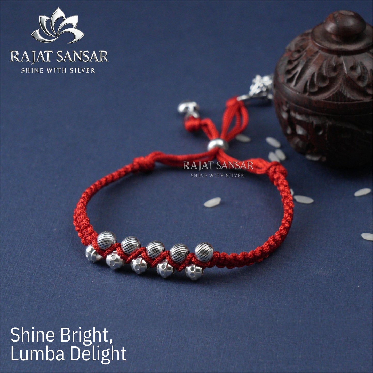 Silver Lumba Rakhi