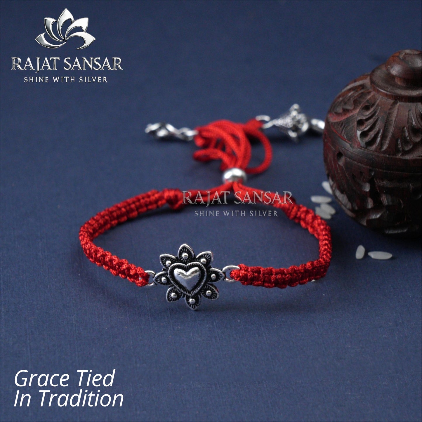 Silver Lumba Rakhi