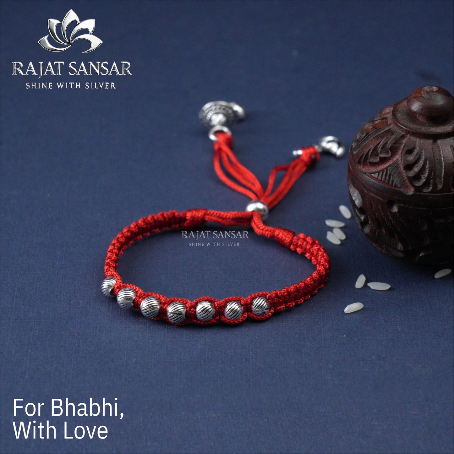 Silver Lumba Rakhi