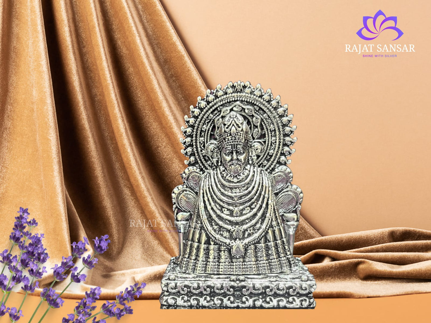 Silver Khatu Shyam Ji Idol – Divine Grace in Pure Silver