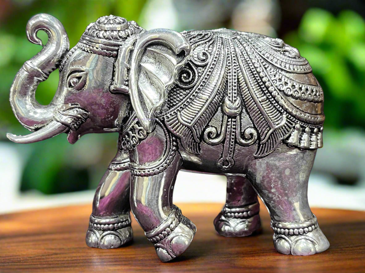 Silver Oxidized 925 Elephant - Symbol of Strength | Welcome