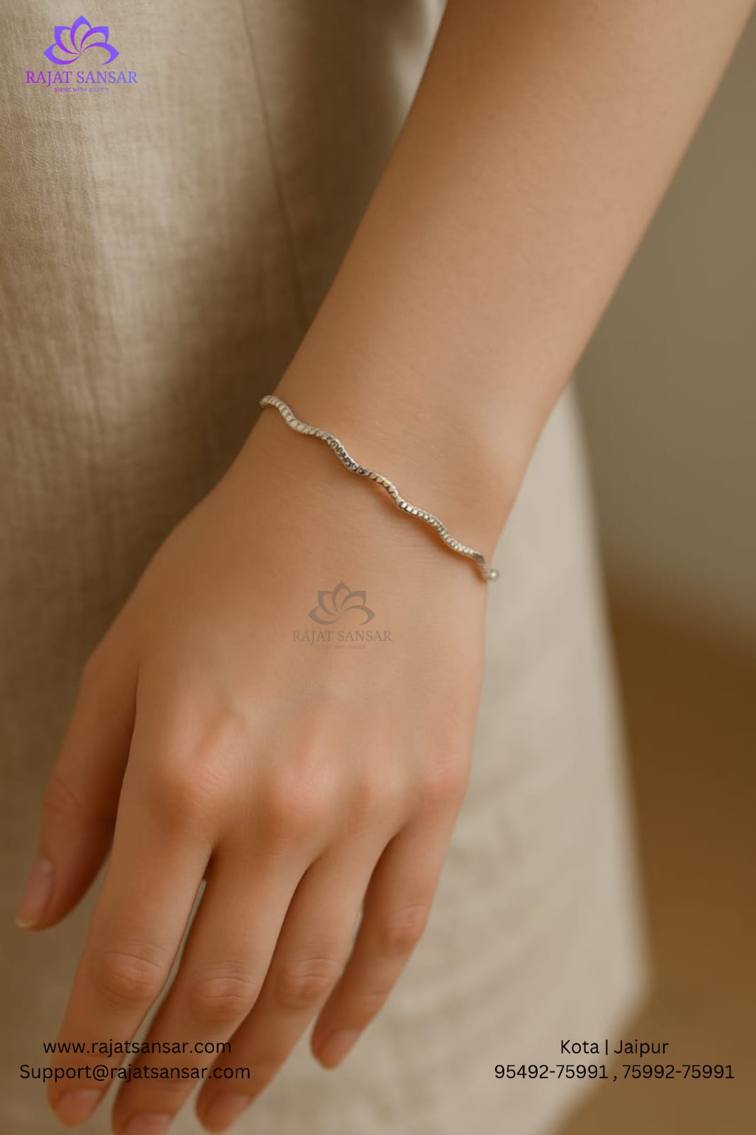 92.5 Sterling Silver Eterna Twist Bracelets