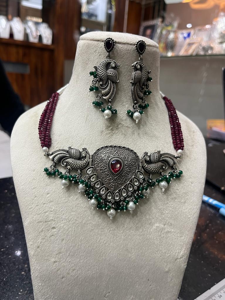 92.5 Silver Temple Jewellery- Chic Set