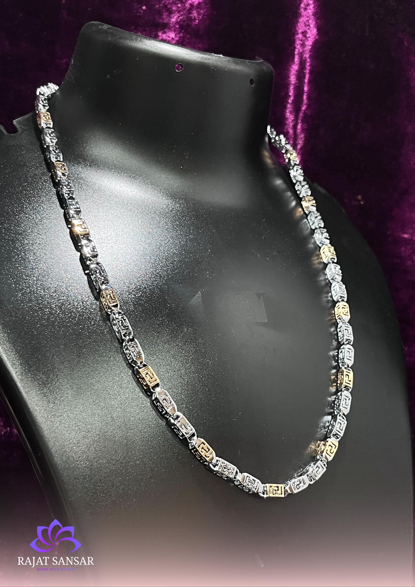 92.5 Sterling Silver Dual Tone Chains – Handcrafted Designer Silverwear