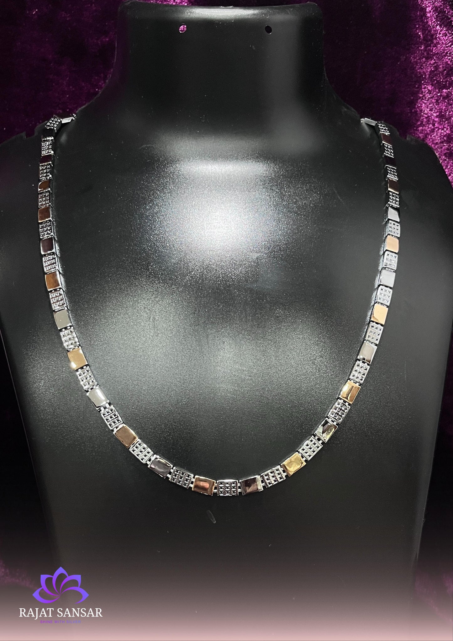 92.5 Sterling Silver Dual Tone Chains – Handcrafted Designer Silverwear
