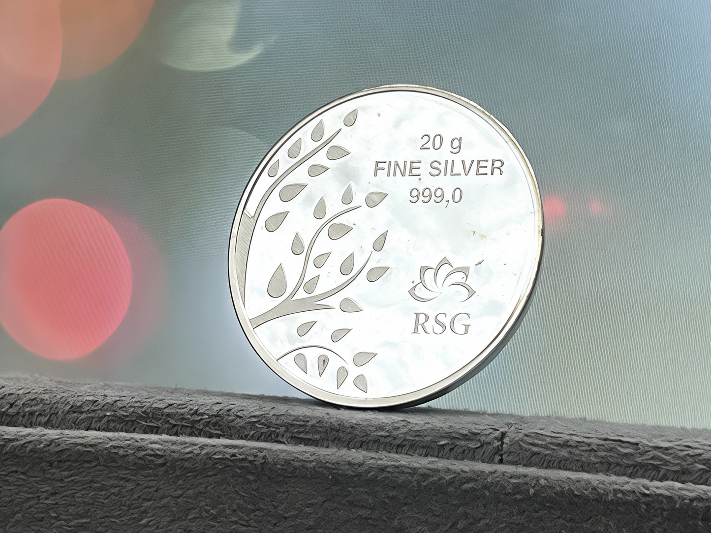 Pure 999 Round Laxmi Ji Ganesh Ji Silver Coin