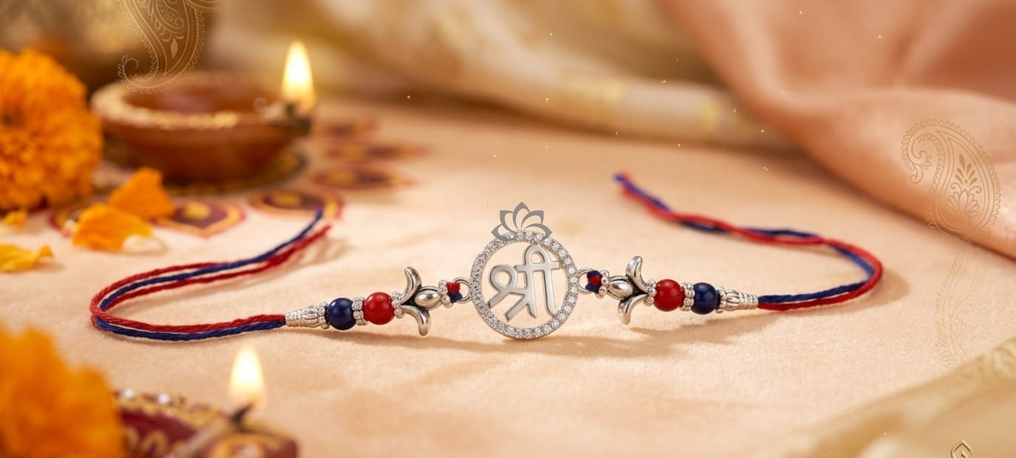 92.5 Sterling Silver SHREE Rakhi Collection- Pack of 4