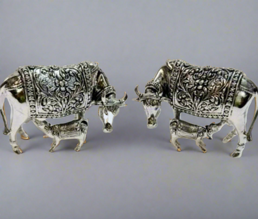 Silver Kamdhenu Cow – Symbol of Prosperity & Divinity