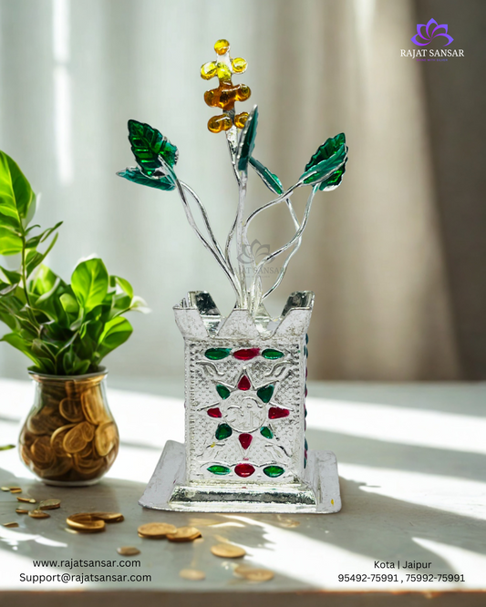 Silver Tulsi Plant/ Vrinda a symbol of purity & prosperity