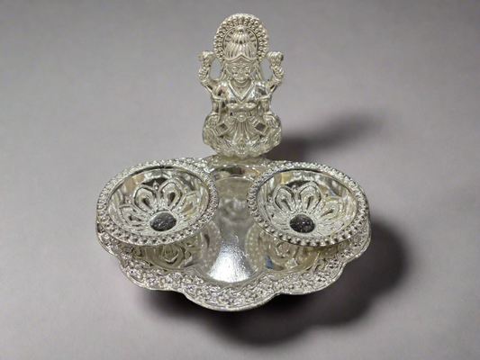 Silver Maa Laxmi Chopra for Haldi Kumkum Rituals