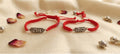 Silver Couple Rakhi Set- Ram Siya Combo - Pack of 2 Rakhi