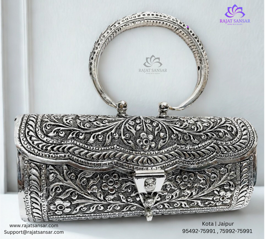 Silver Oxidized Purse