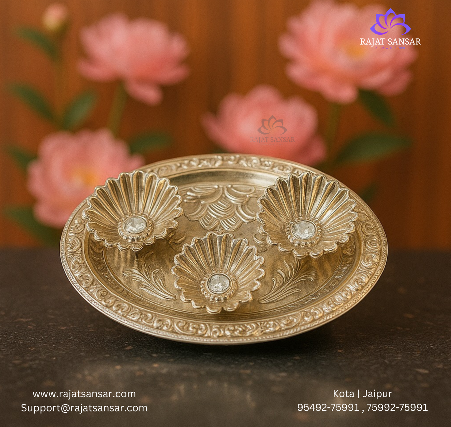 Silver Chopra for Haldi Kumkum Rituals