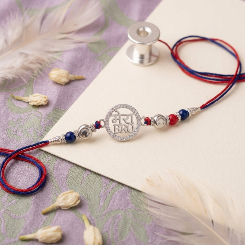 92.5 Sterling Silver MERA BRO RAKHI Collection- Pack of 4
