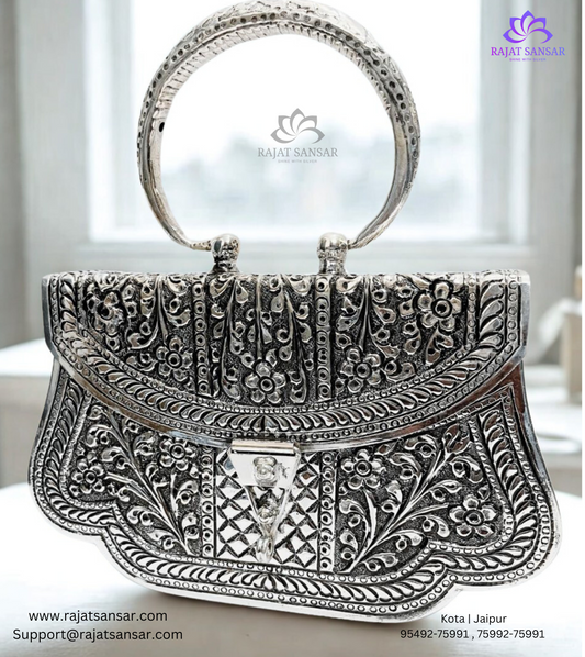 Silver Oxidized Purse