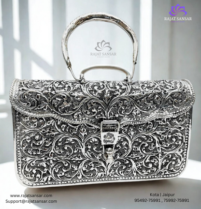 Silver Oxidized Purse