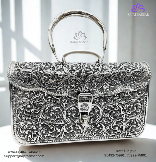 Silver Oxidized Purse
