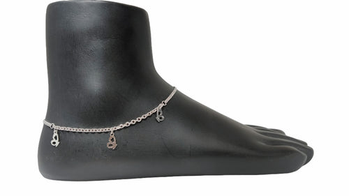 92.5 Italian Silver Anklet with Charm