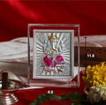999 Pure Silver Shree Ganesh Ji Frame for Diwali, Gifting, Home, Office, Pooja Room Size11x8 cm
