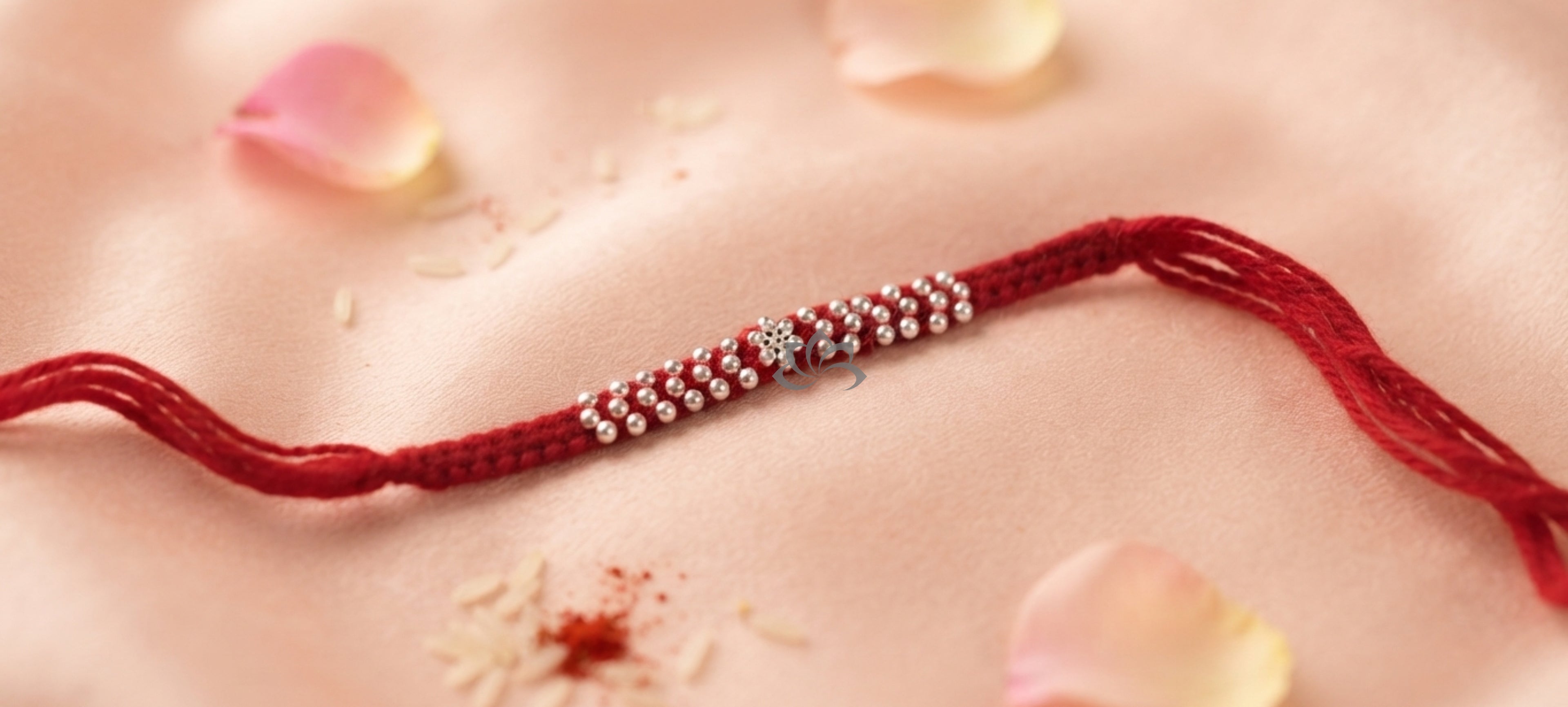 Silver Pearl Rakhi – Elegant Silver Rakhi