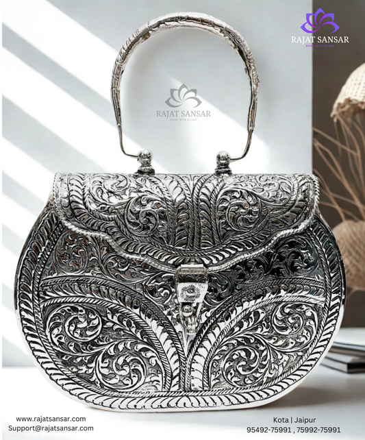 Silver Oxidized Purse