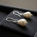 92.5 Silver Earrings for Daily wear | Pearl Drop Silver Hook