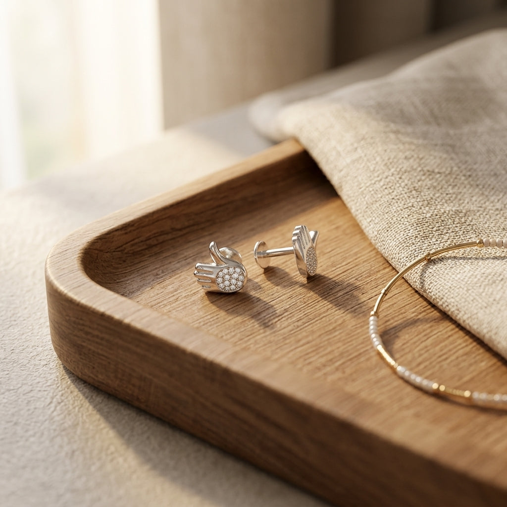 92.5 Silver Studd for Daily wear | light Weight | Elegant Design | Make Peace