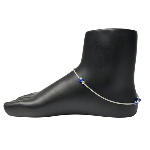 92.5 Italian Silver Evil Eye Anklet