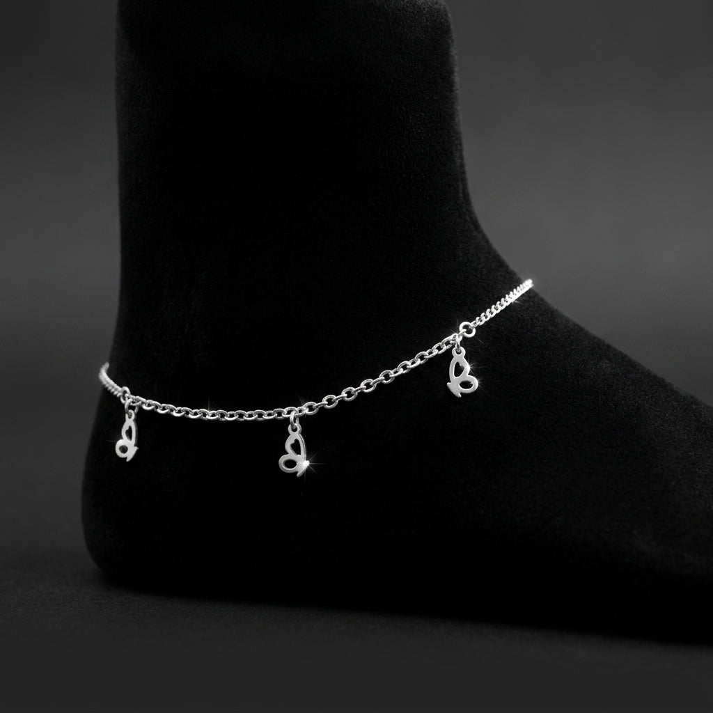 92.5 Italian Silver Anklet with Charm