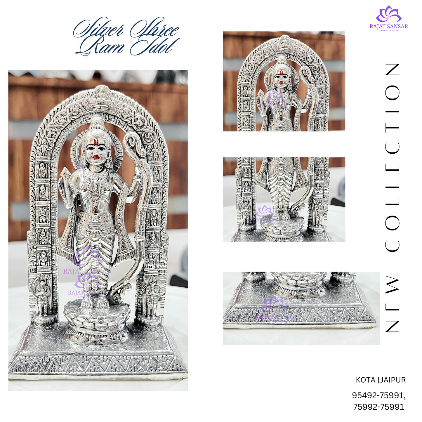 Silver Oxidized Shree Ram Idol – Symbol of Dharma, Devotion & Strength