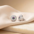 92.5 Sterling Silver cluster Stud Earring – Elegant, Sparkling & Everyday Chic