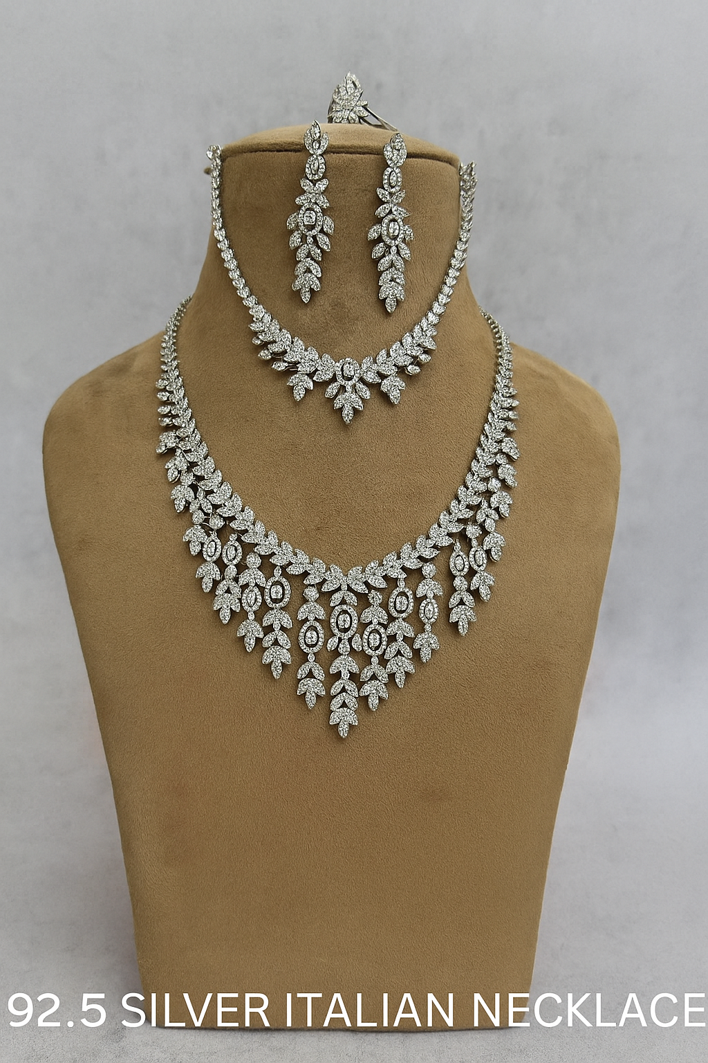 92.5 Silver Italian Necklace Set