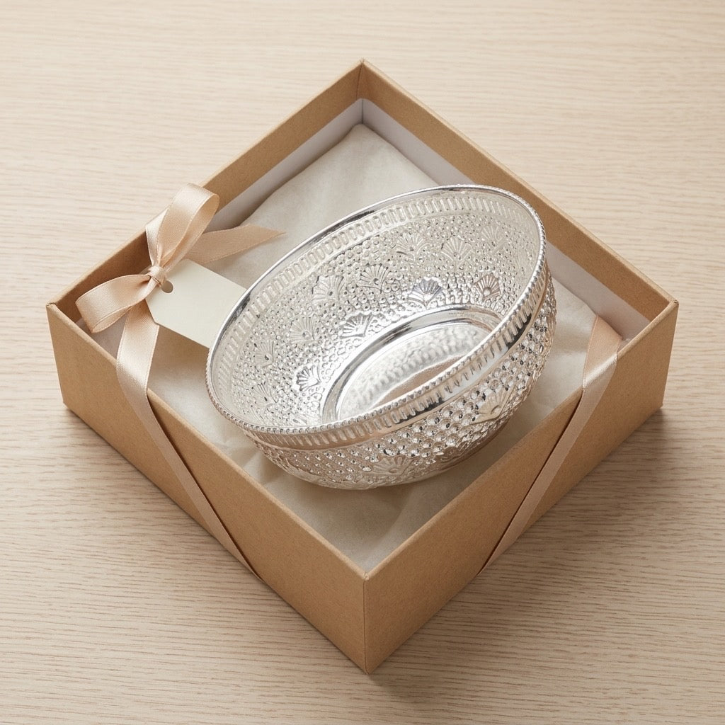 Silver Bowl - Nakshi