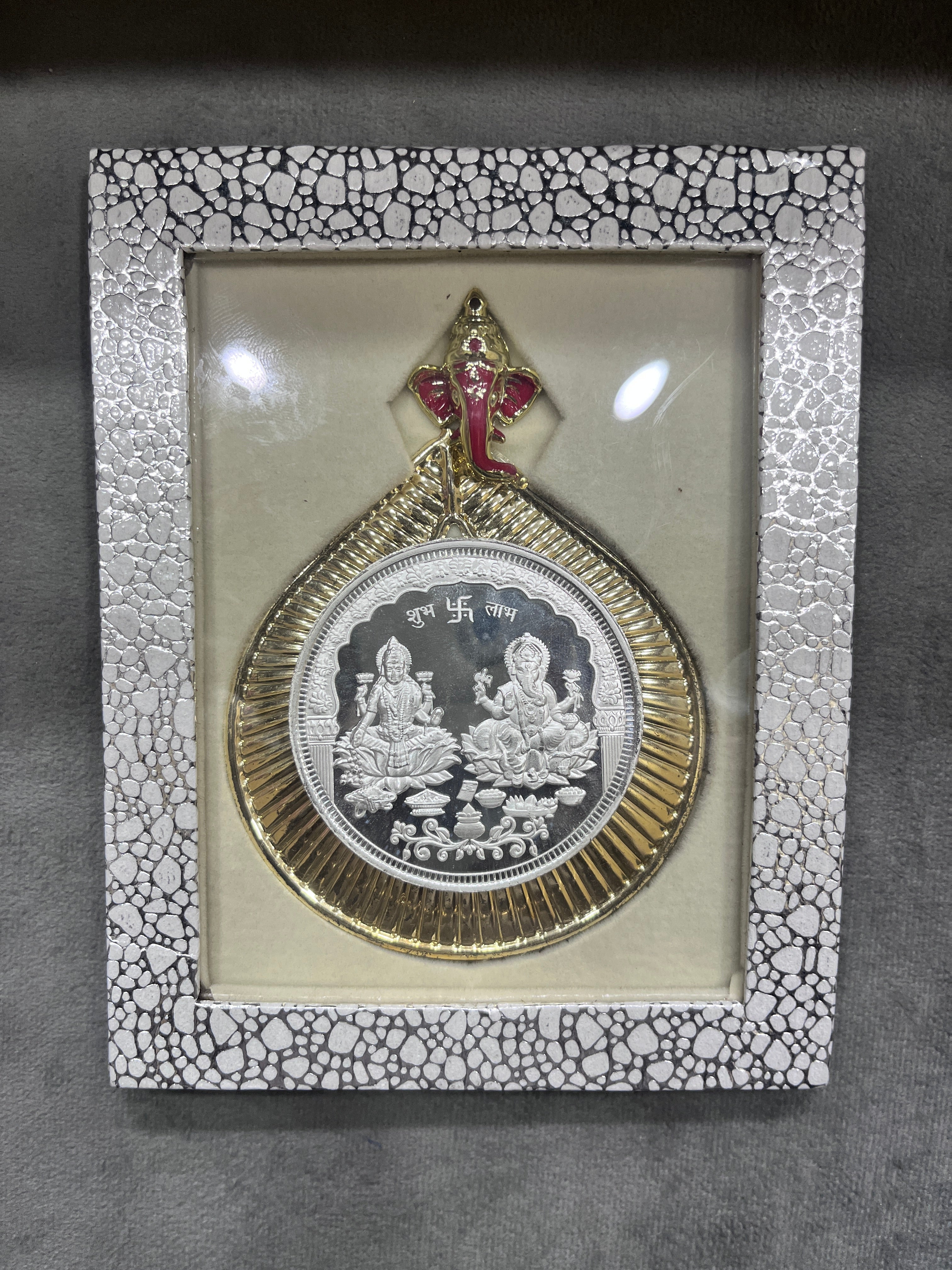 Pure 999 Round Laxmi Ji Ganesh Ji Silver Coin