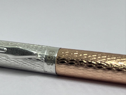 999 Pure Silver Pen - Dual tone Rose Gold