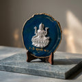 92.5 Silver Lakshmi Ji Agate Stone Stand