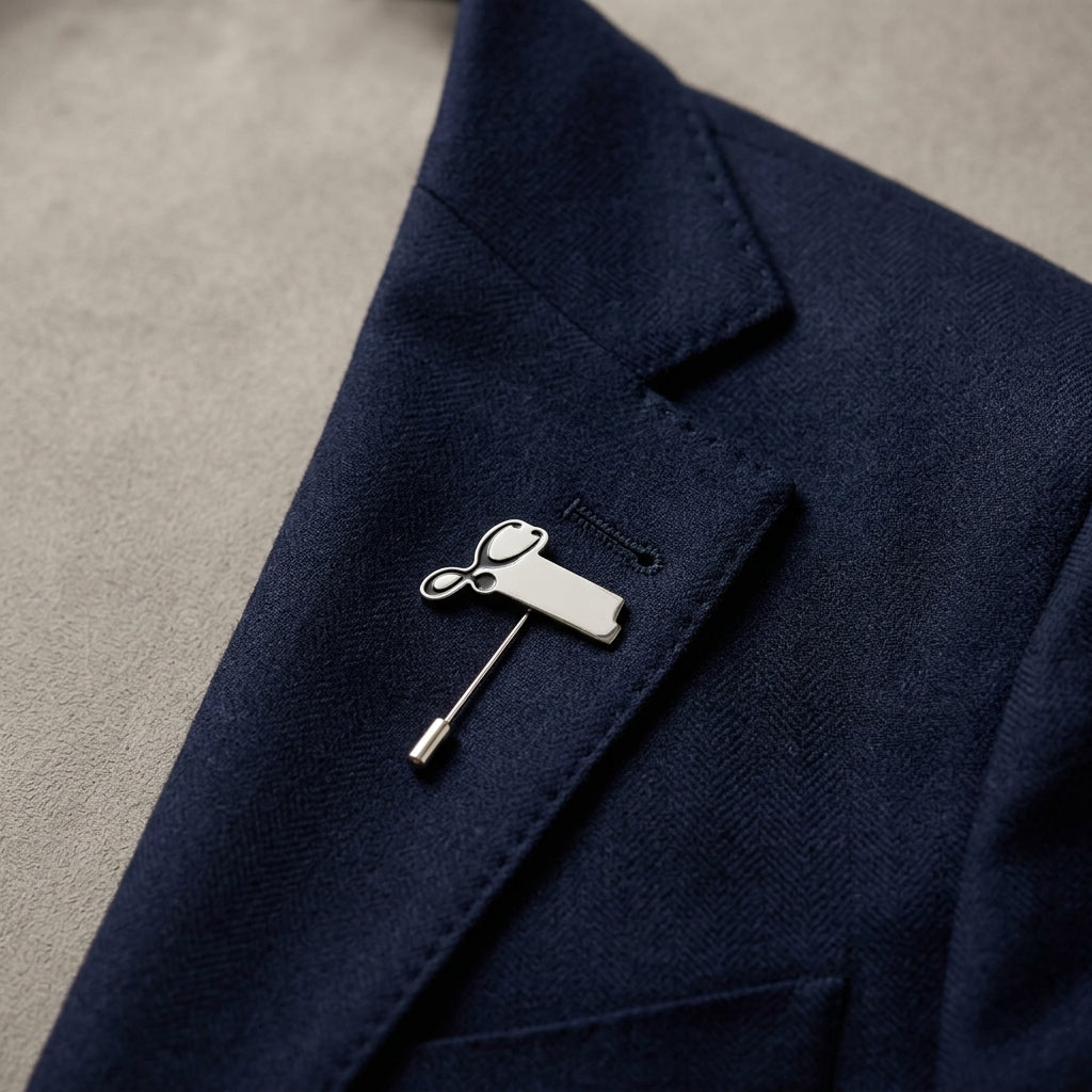 92.5 Sterling Silver Medicos Lapel Pin