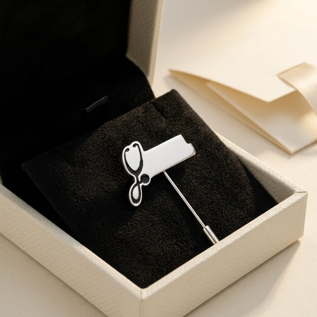 92.5 Sterling Silver Medicos Lapel Pin