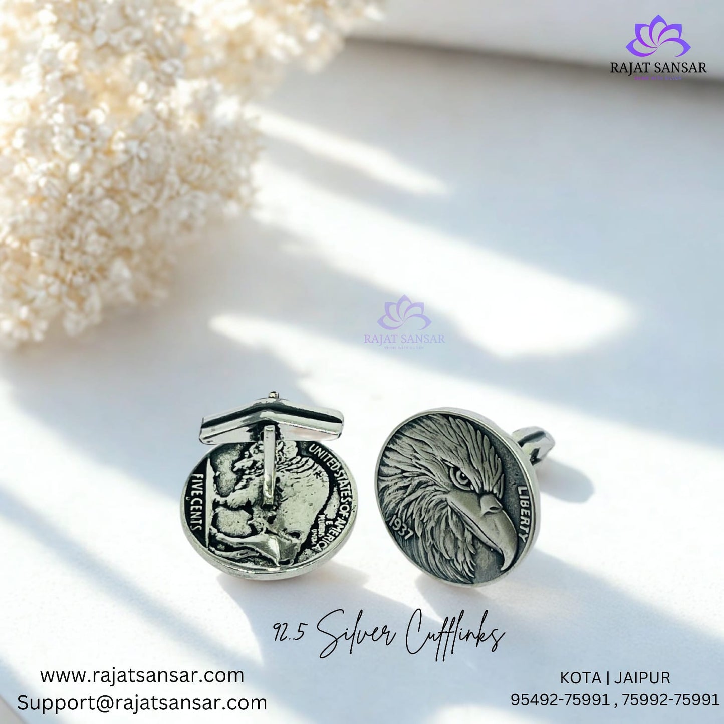 Eagle Crest 92.5 Sterling Silver Cufflinks
