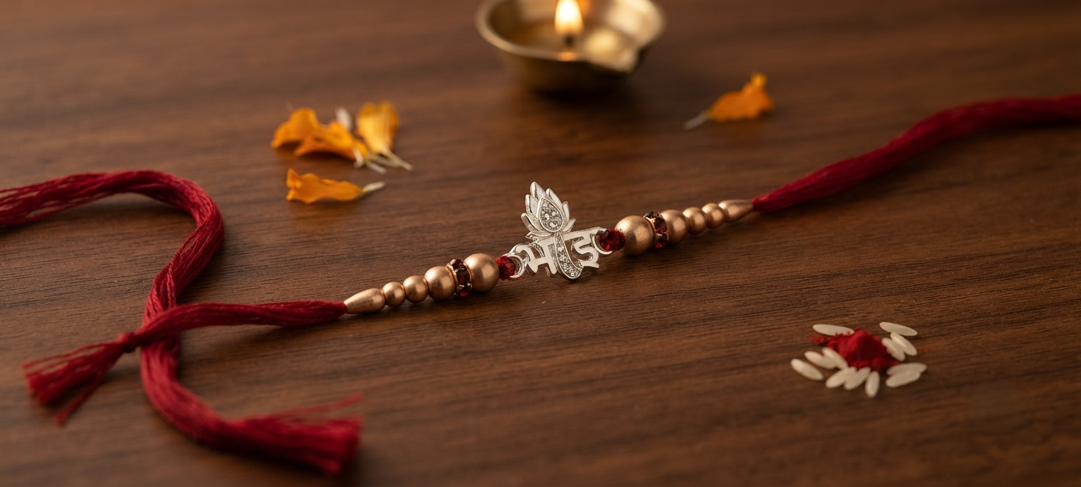 925 Sterling Silver BHAI Rakhi - Pack of 1