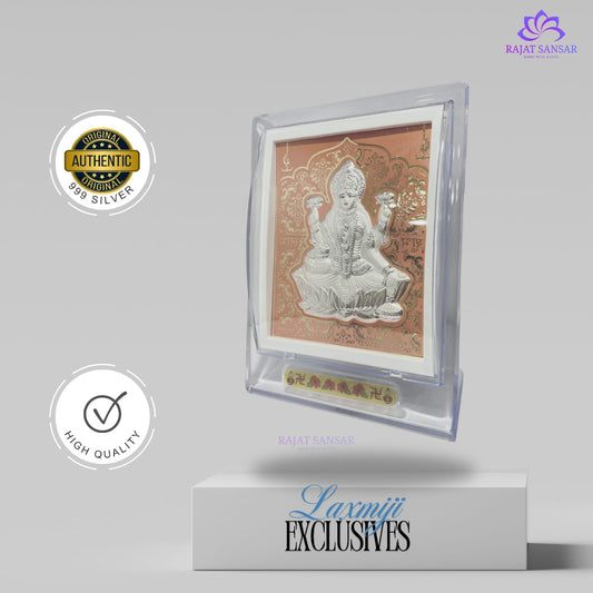 999 Silver Mahalaxmi Photo Frame | Pooja Room, Home Decor