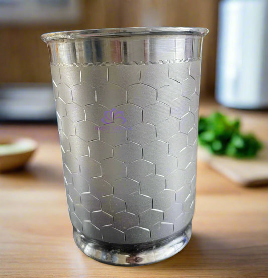 Silver Glass- Bangla Jaal Design
