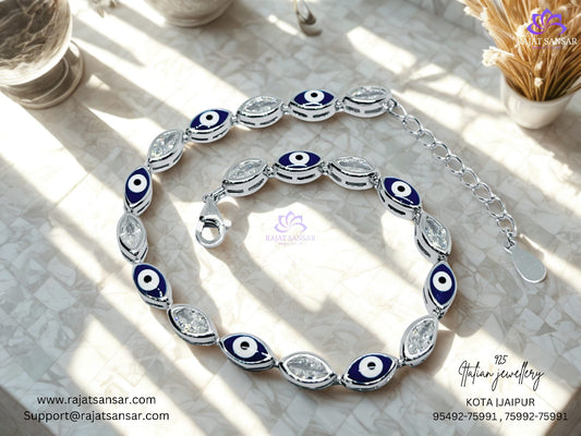 92.5 Italian Silver Evil Eye Bracelets