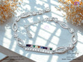 92.5 Italian Silver Multi Colour Bracelets